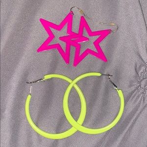 bright dangle earrings